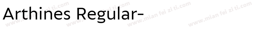 Arthines Regular字体转换